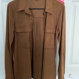 Forever 21 suede button down shirt